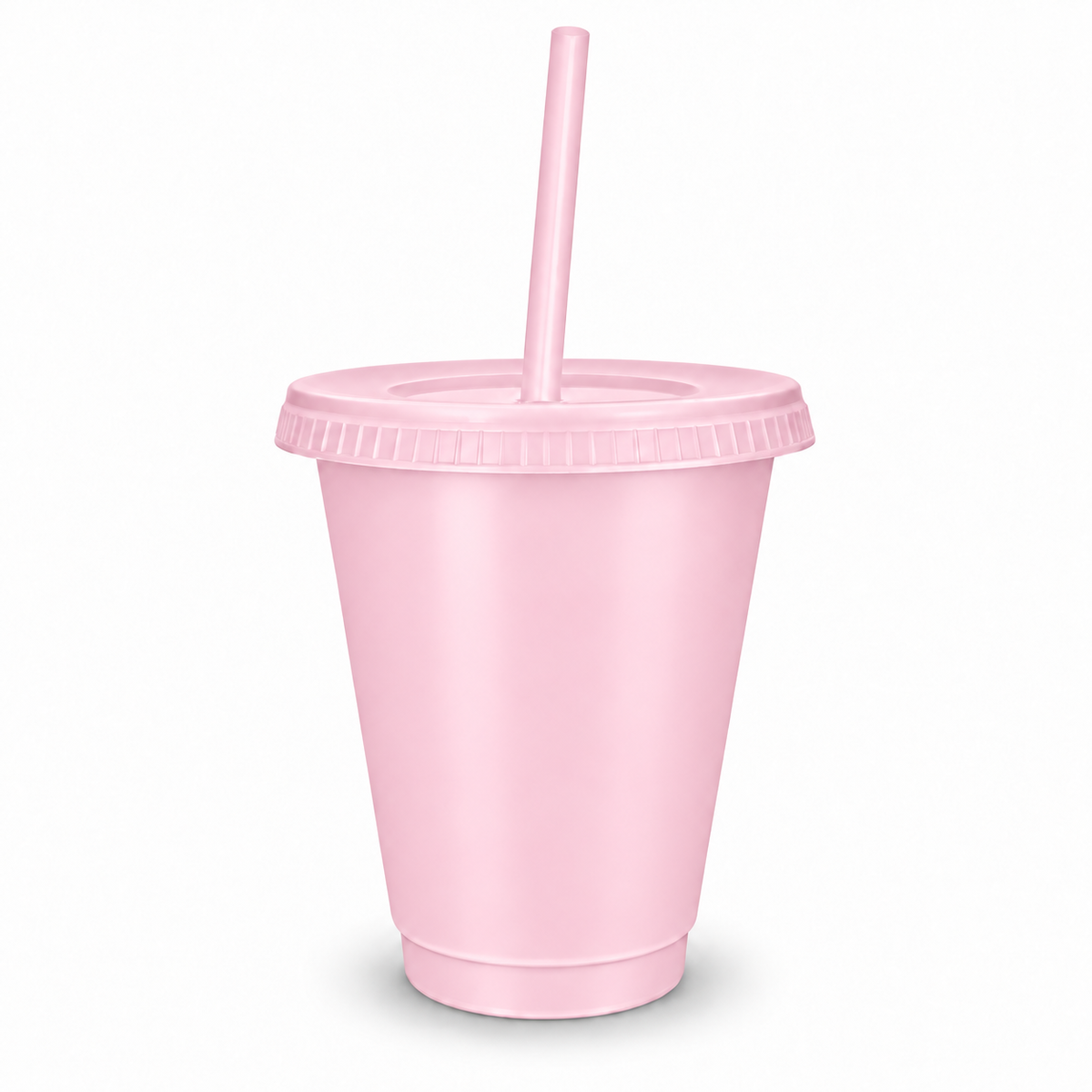 Blank Reusable Cold Cups with Lid & Straw 16oz