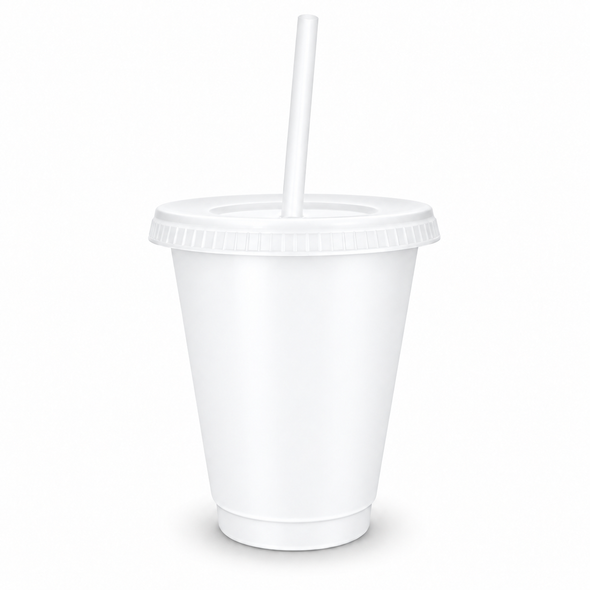Blank Reusable Cold Cups with Lid & Straw 16oz